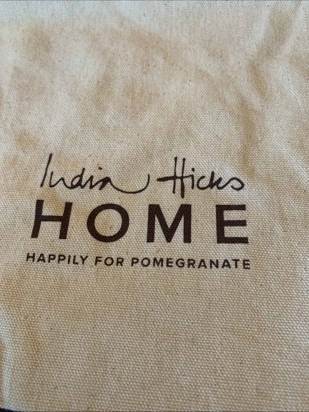 India Hicks HOME Cream Cotton Drawstring Sack or Dust Bsg